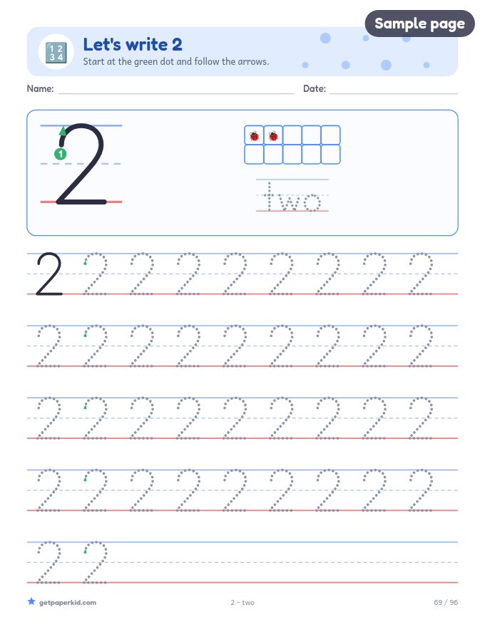 Handwriting Starter Pack, sample page 6