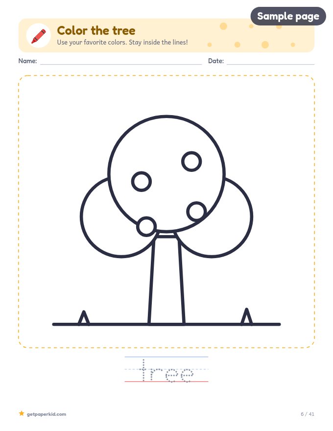 Holiday Activity Book, sample page 3