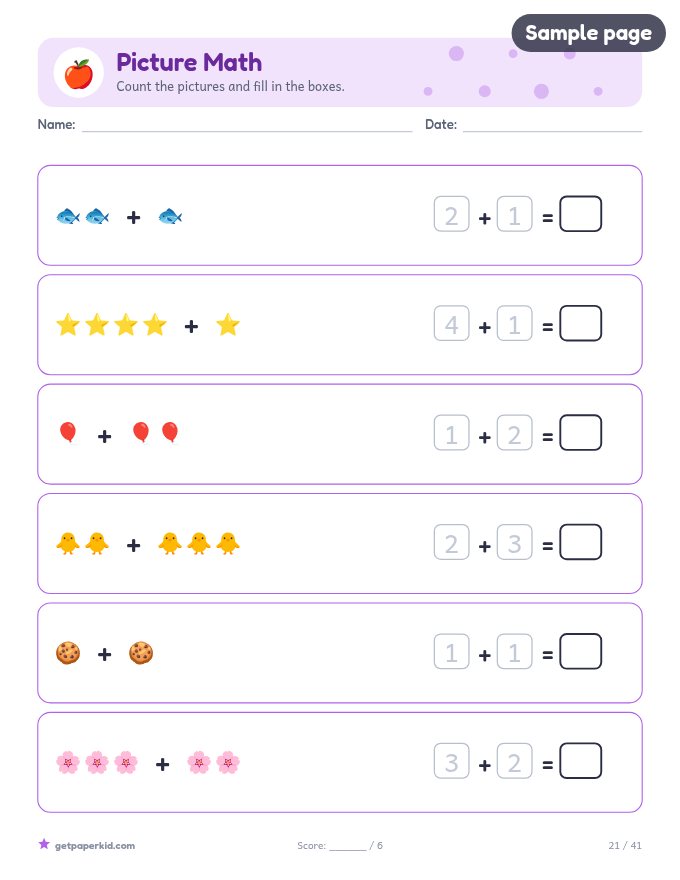 Holiday Activity Book, sample page 5