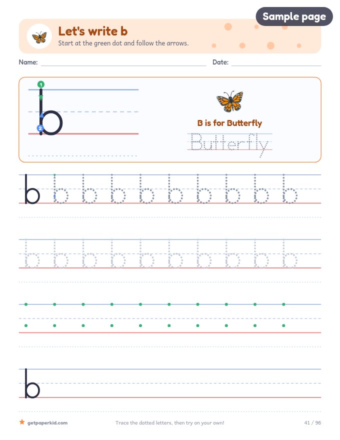 Kindergarten Complete Bundle, sample page 2