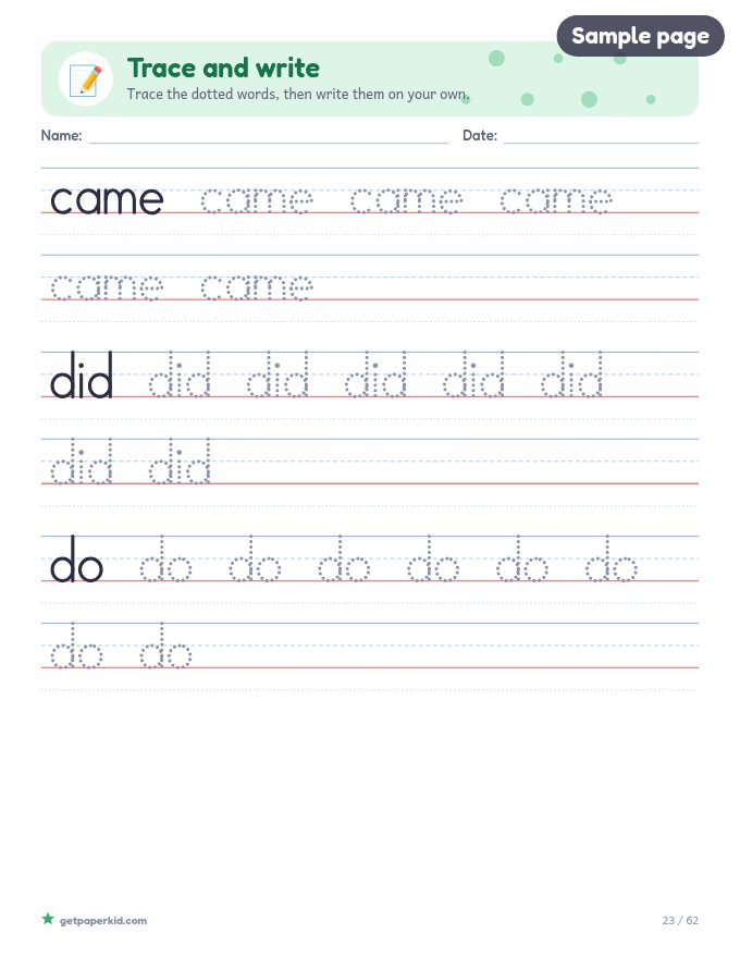 Reading Starter Pack, sample page 6