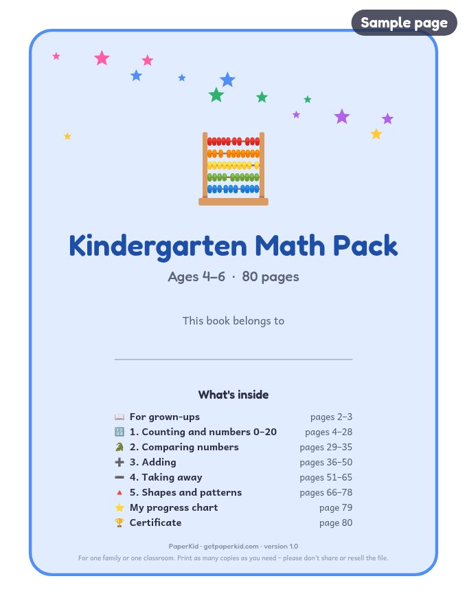 Kindergarten Books – School Licence, sample page 3